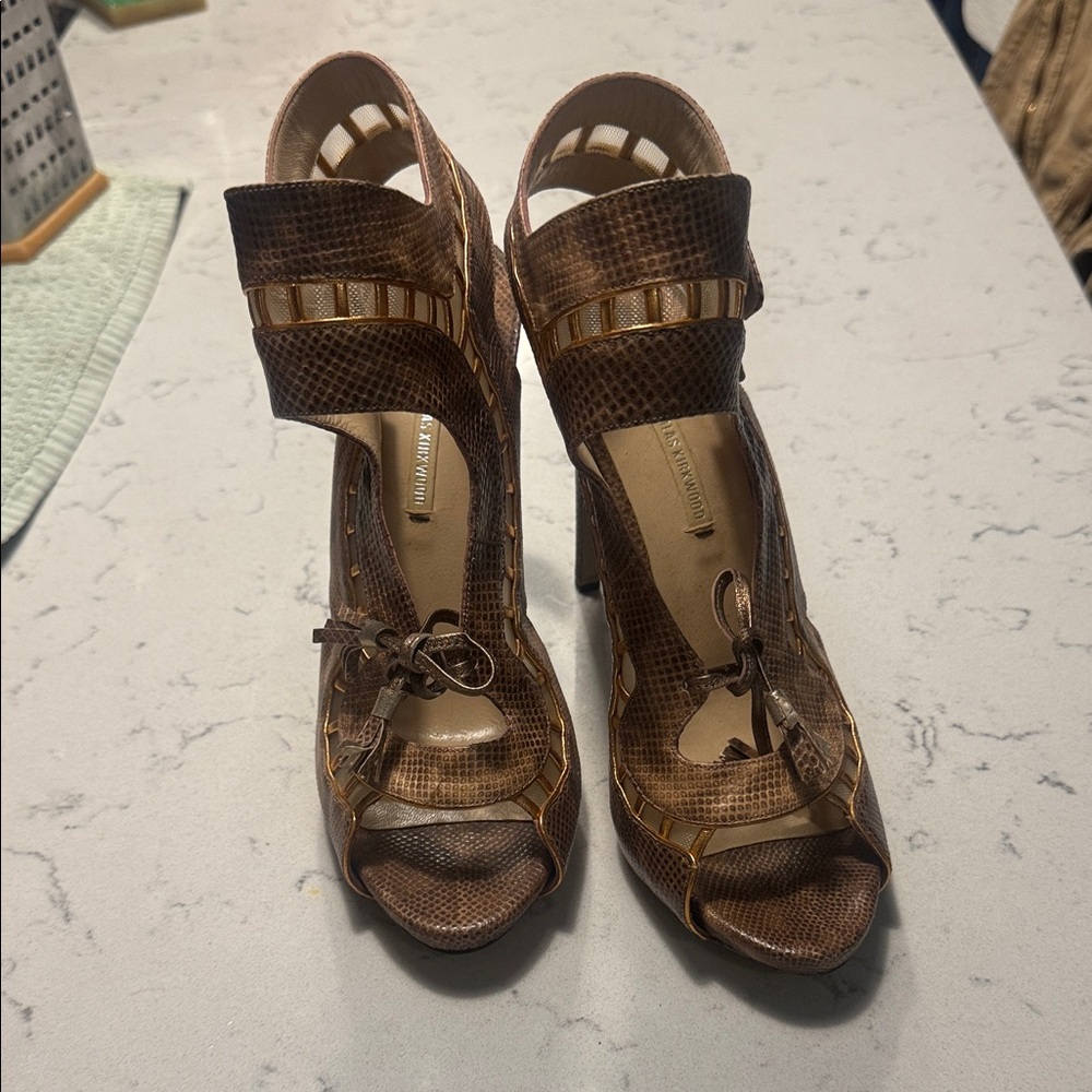 Brown High Heel Sandals